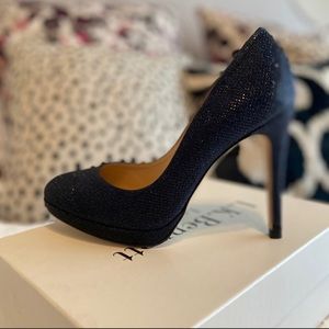 NWT LK Bennett Navy sparkle heels size 38